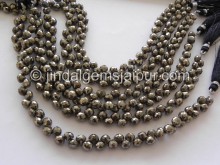 Pyrite Faceted Onion Shape Beads